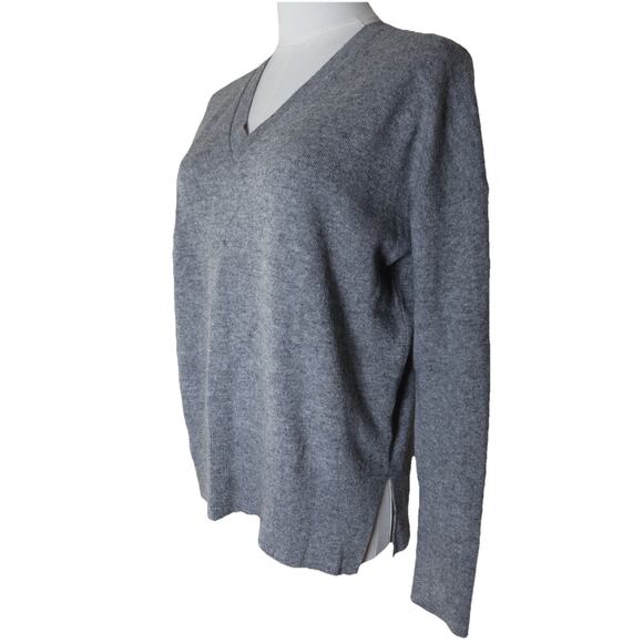 Theory Karenia V-Neck Cashmere Sweater In Gray Size S - Picture 3 of 14